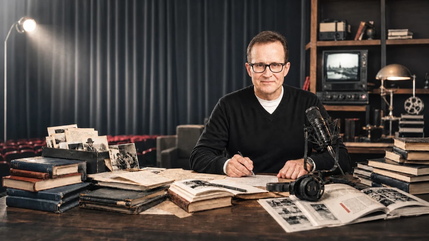 Joe Garner in his storytelling studio Joe Garner in his storytelling studio